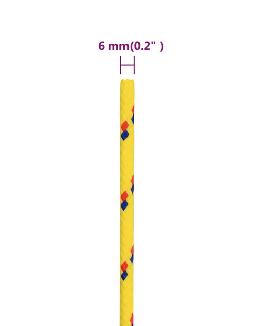 Încărcați imaginea în vizualizatorul Galerie, Frânghie de barcă, galben, 6 mm, 50 m, polipropilenă
