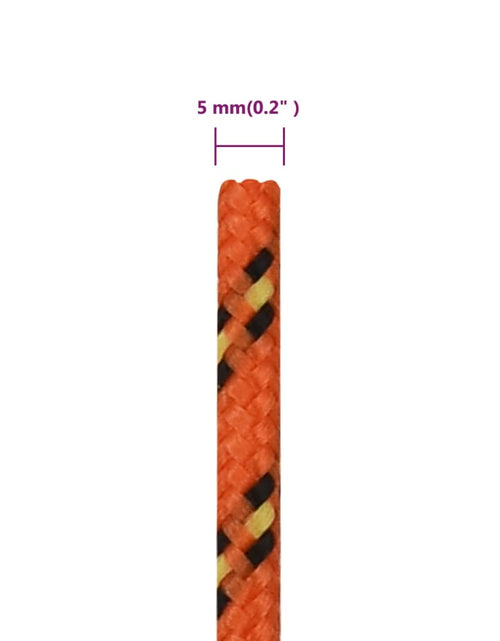 Загрузите изображение в средство просмотра галереи, Frânghie de barcă, portocaliu, 5 mm, 250 m, polipropilenă
