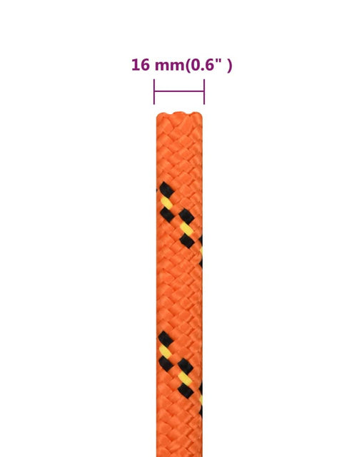 Încărcați imaginea în vizualizatorul Galerie, Frânghie de barcă, portocaliu, 16 mm, 25 m, polipropilenă
