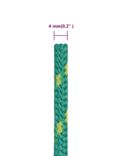 Încărcați imaginea în vizualizatorul Galerie, Frânghie de barcă, verde, 4 mm, 25 m, polipropilenă
