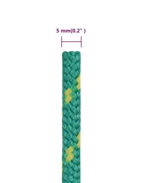 Încărcați imaginea în vizualizatorul Galerie, Frânghie de barcă, verde, 5 mm, 25 m, polipropilenă
