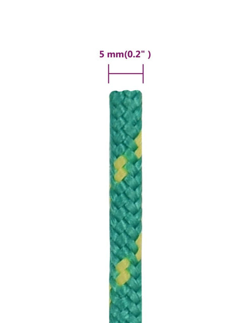 Încărcați imaginea în vizualizatorul Galerie, Frânghie de barcă, verde, 5 mm, 50 m, polipropilenă
