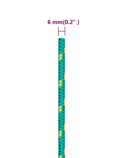 Загрузите изображение в средство просмотра галереи, Frânghie de barcă, verde, 6 mm, 25 m, polipropilenă
