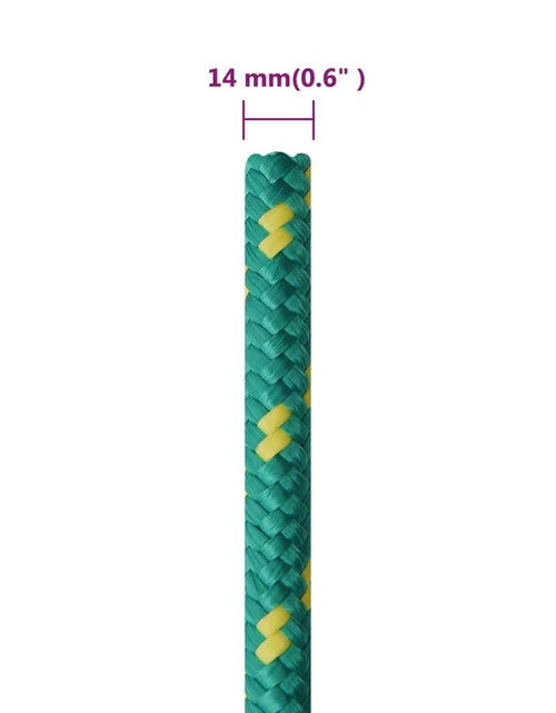 Загрузите изображение в средство просмотра галереи, Frânghie de barcă, verde, 14 mm, 250 m, polipropilenă
