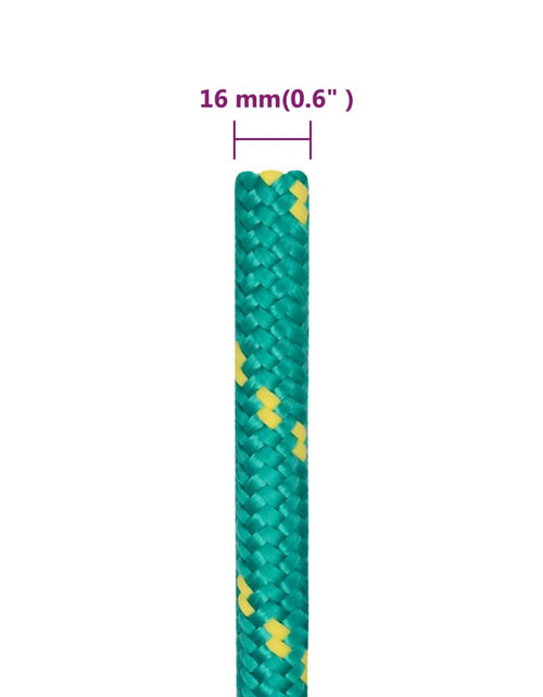 Încărcați imaginea în vizualizatorul Galerie, Frânghie de barcă, verde, 16 mm, 25 m, polipropilenă
