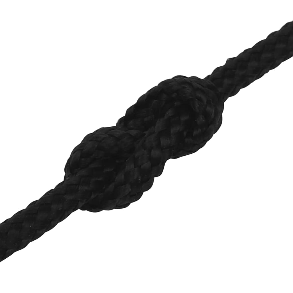 Frânghie de lucru, negru, 2 mm, 250 m, poliester