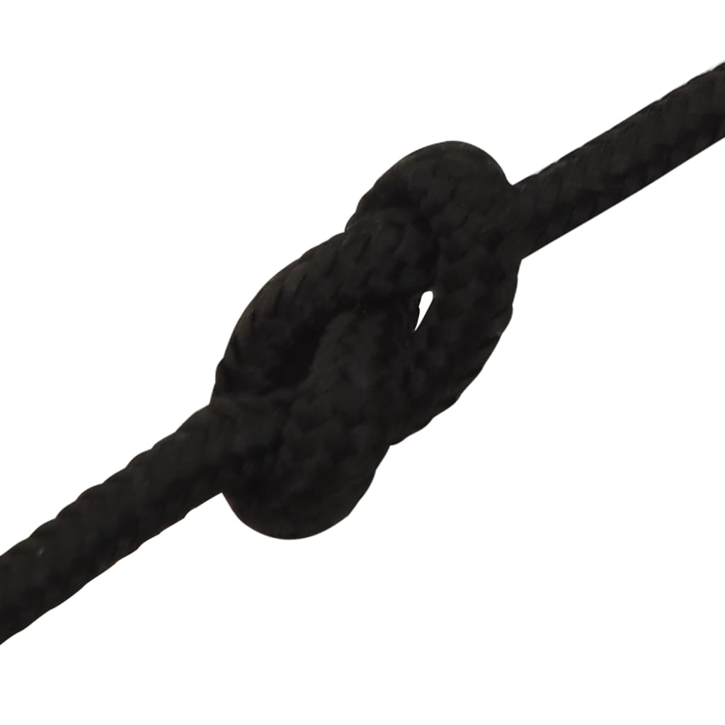 Frânghie de lucru, negru, 3 mm, 50 m, poliester