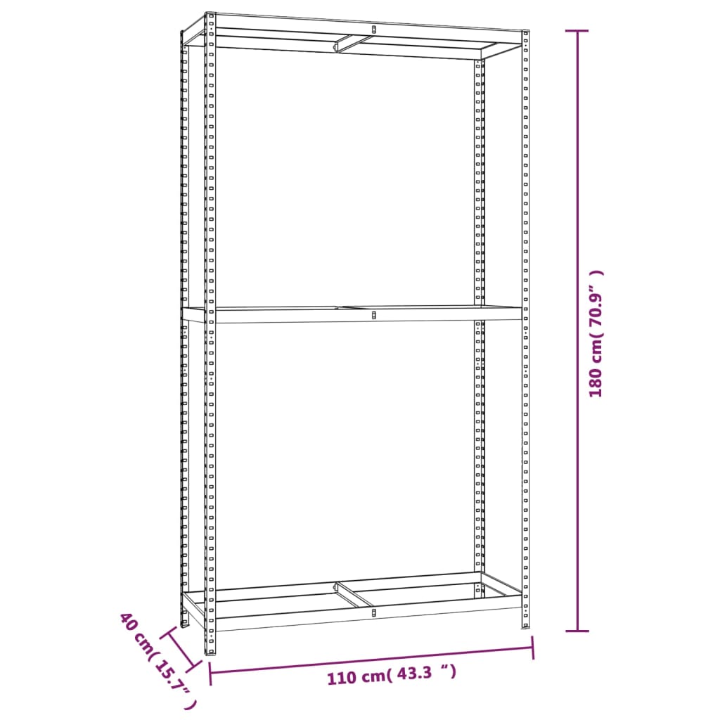 Raft pentru anvelope cu 2 niveluri argintiu 110x40x180 cm oțel