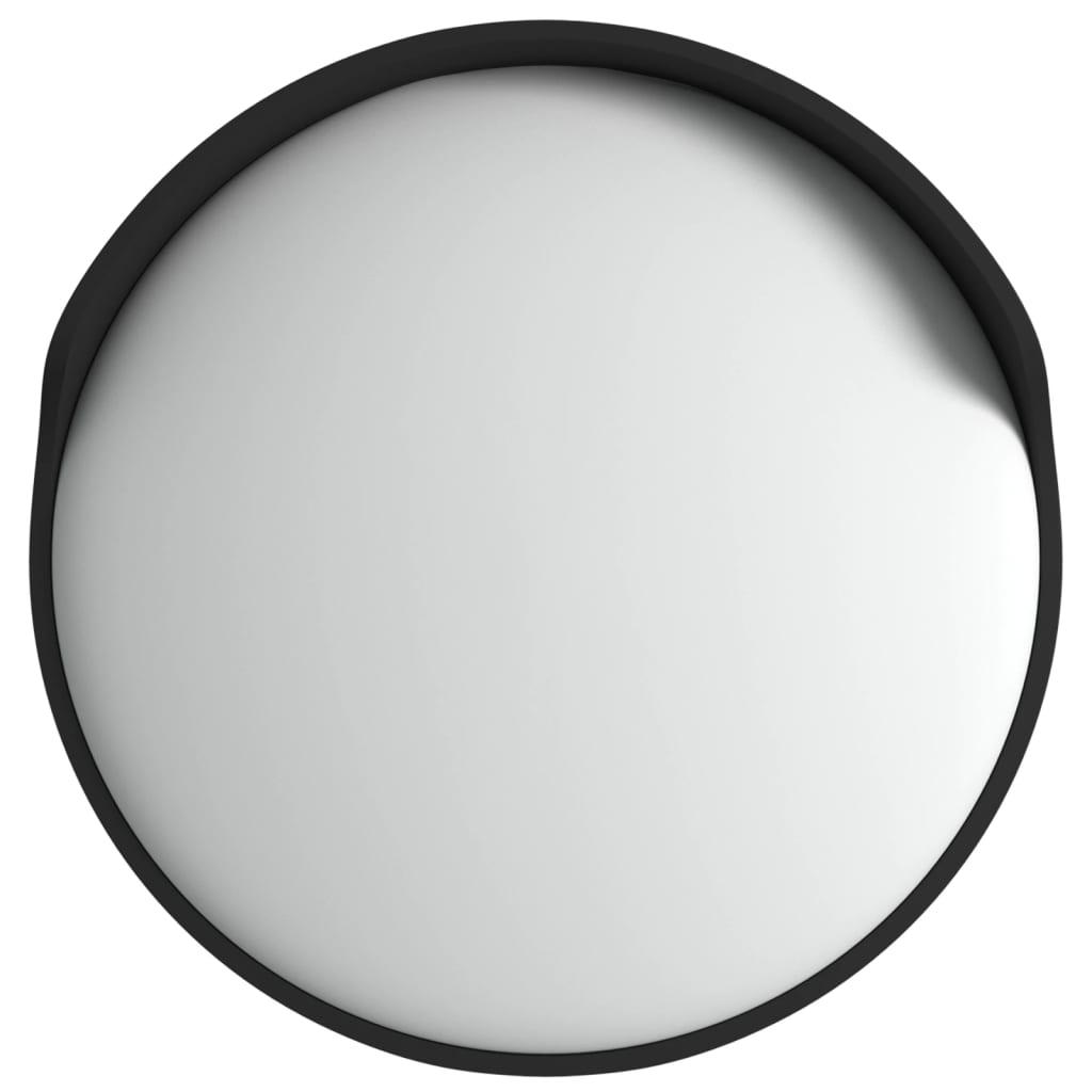 Oglindă de trafic convexă exterior, negru, Ø45 cm, policarbonat - Lando
