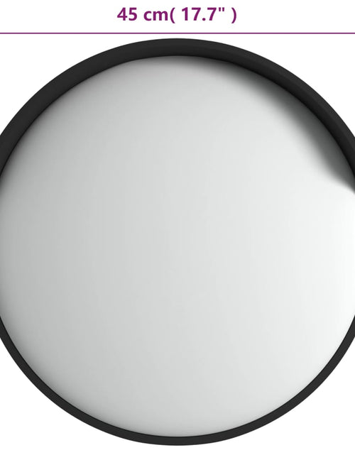 Încărcați imaginea în vizualizatorul Galerie, Oglindă de trafic convexă exterior, negru, Ø45 cm, policarbonat - Lando

