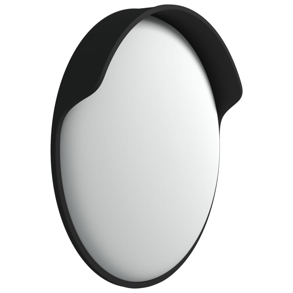 Oglindă de trafic convexă exterior, negru, Ø60 cm, policarbonat - Lando
