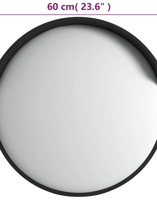 Загрузите изображение в средство просмотра галереи, Oglindă de trafic convexă exterior, negru, Ø60 cm, policarbonat - Lando
