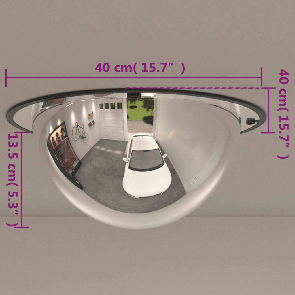 Oglindă de trafic cupolă completă, Ø40 cm, acril