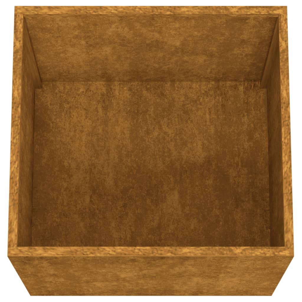 Jardiniere, 2 buc., 42x40x39 cm, oțel corten