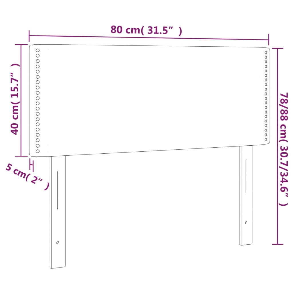 Tăblie de pat, cappuccino, 80x5x78/88 cm, piele ecologică