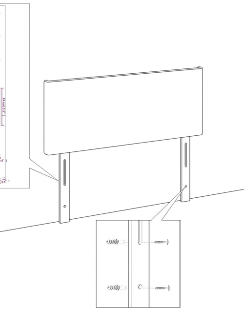 Загрузите изображение в средство просмотра галереи, Tăblie de pat, albastru închis, 80x5x78/88 cm, catifea
