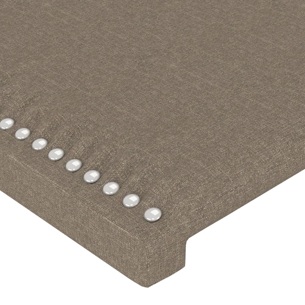 Tăblii de pat, 2 buc, gri taupe, 80x5x78/88 cm, textil