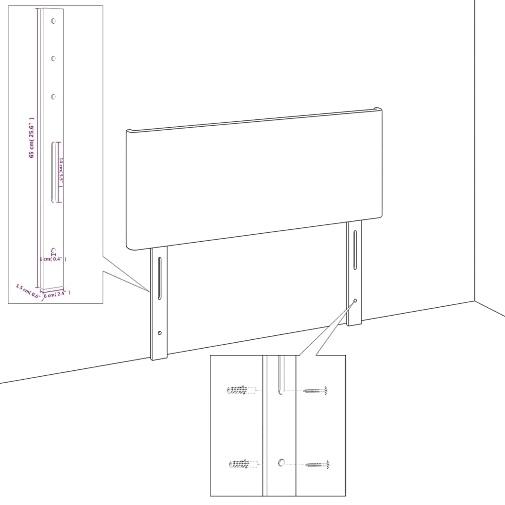 Tăblii de pat 2 buc. cappuccino 80x5x78/88 cm piele ecologică