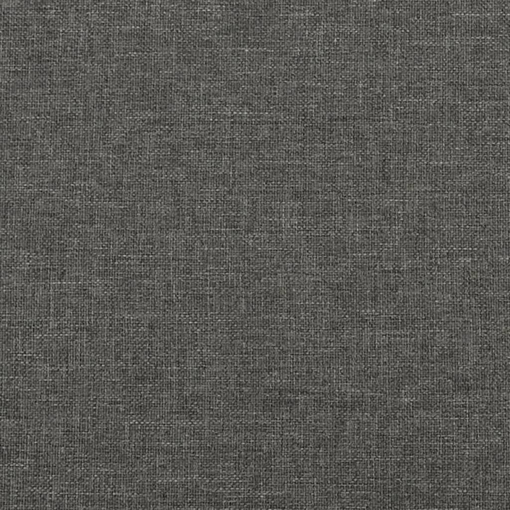 Tăblii de pat, 2 buc, gri închis, 90x5x78/88 cm, textil