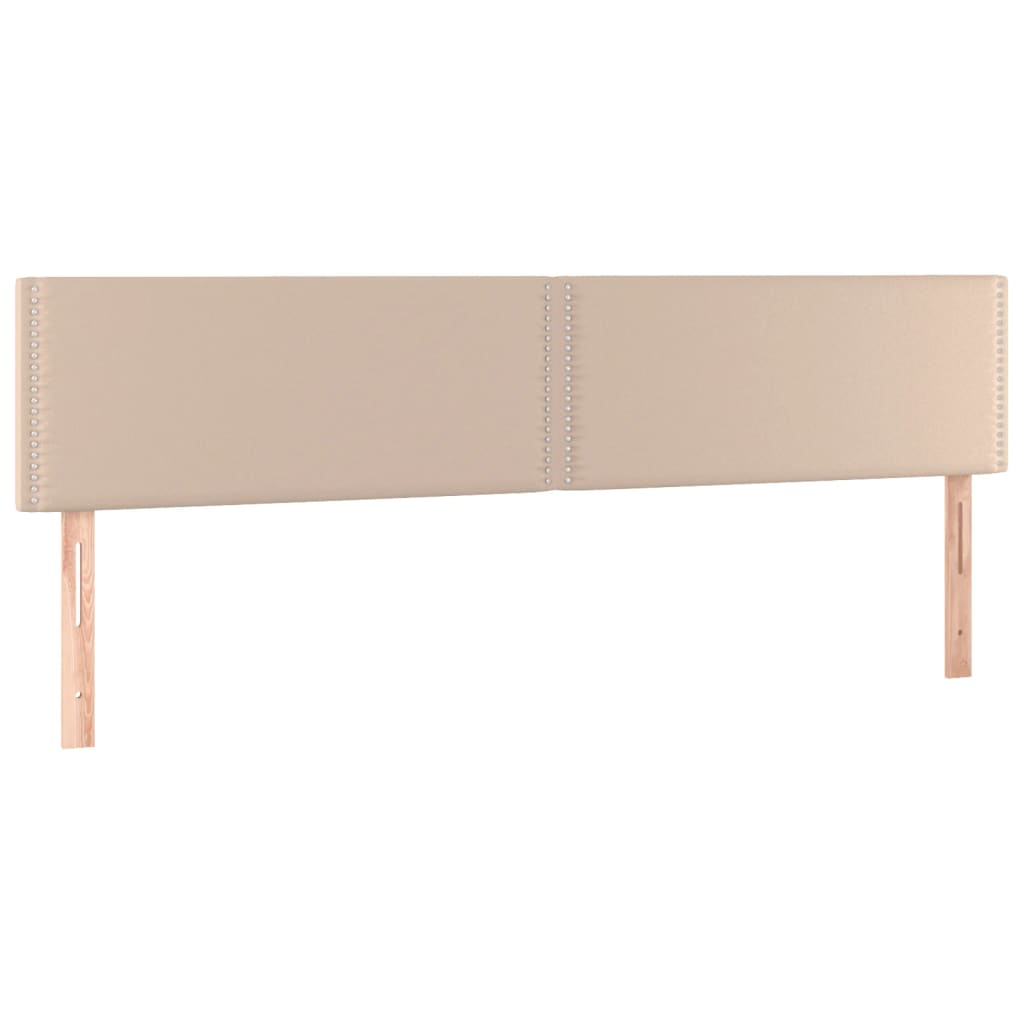 Tăblii de pat 2 buc, cappuccino 90x5x78/88 cm piele ecologică