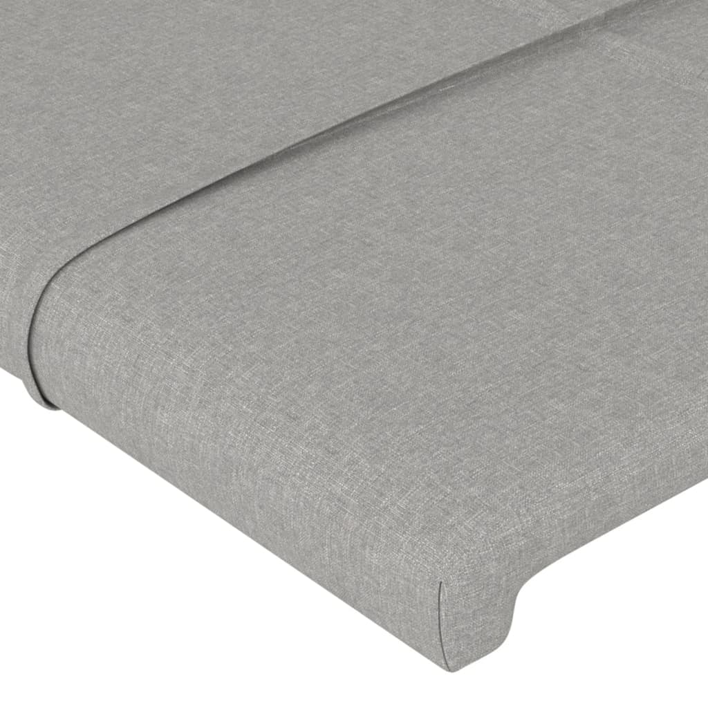 Tăblie de pat, gri deschis, 80x5x78/88 cm, textil