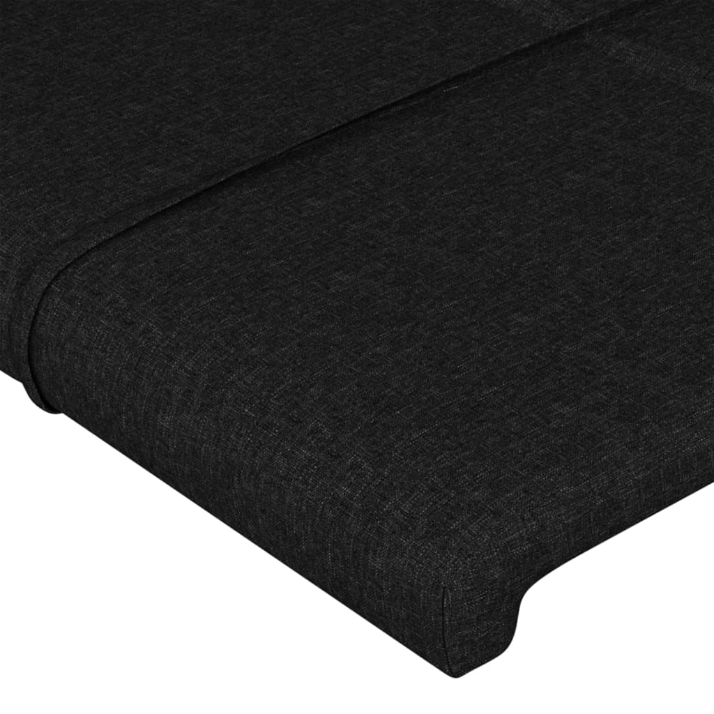 Tăblie de pat, negru, 80x5x78/88 cm, textil