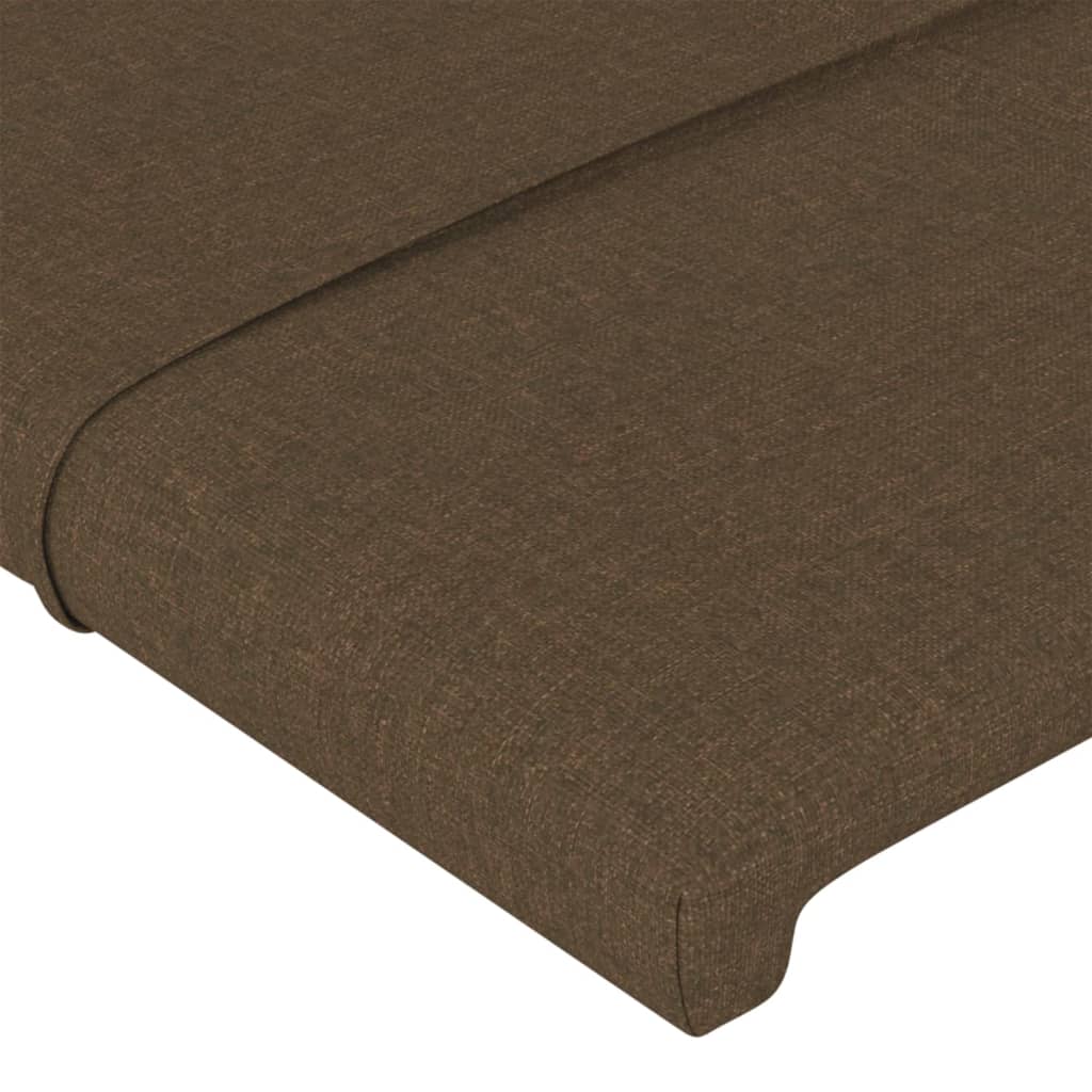 Tăblie de pat, maro închis, 80x5x78/88 cm, textil