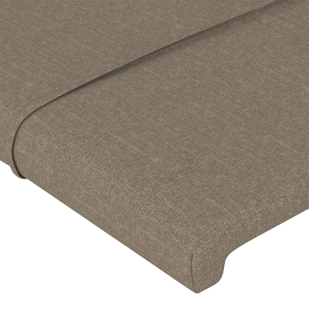 Tăblie de pat, gri taupe, 80x5x78/88 cm, textil