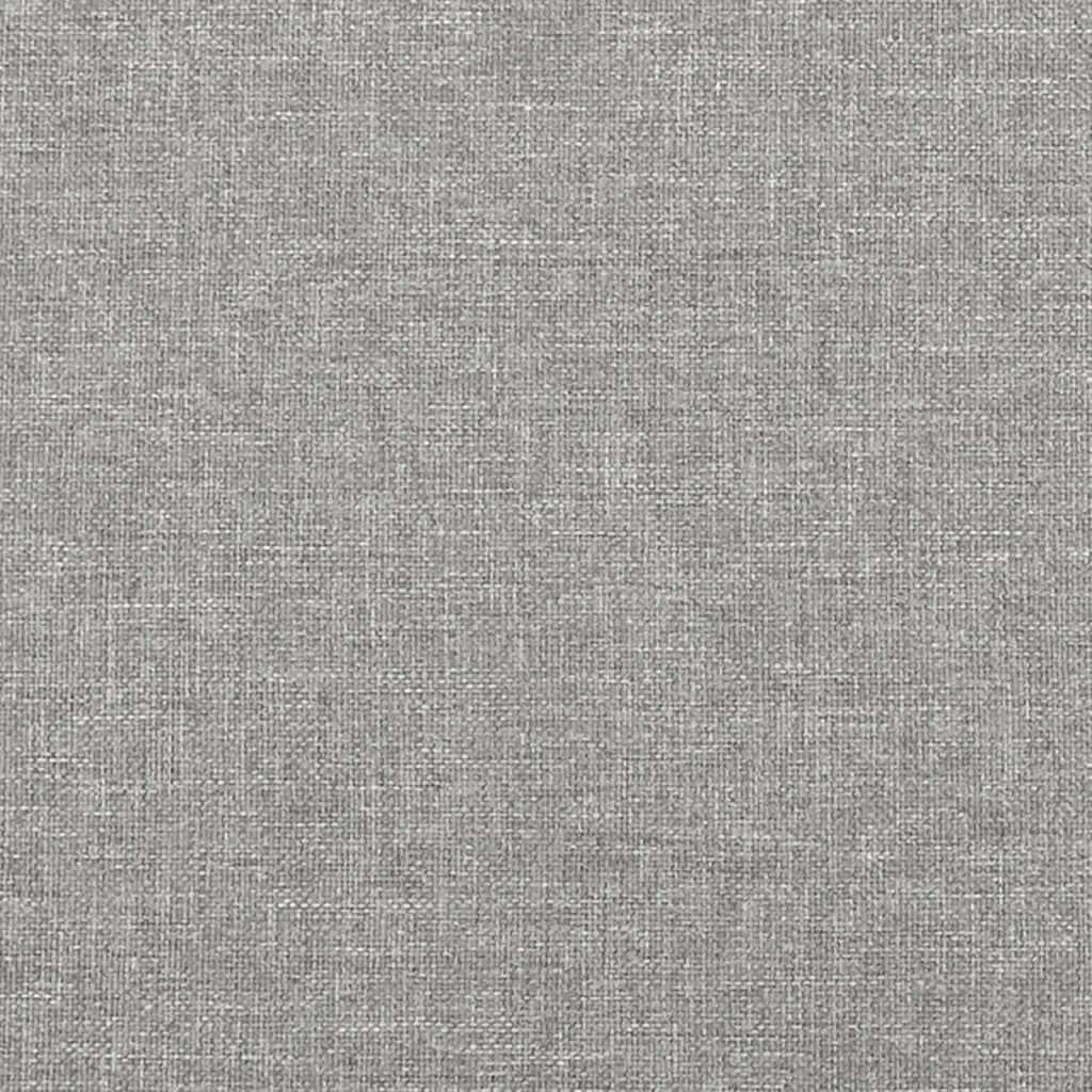 Tăblie de pat, gri deschis, 90x5x78/88 cm, textil