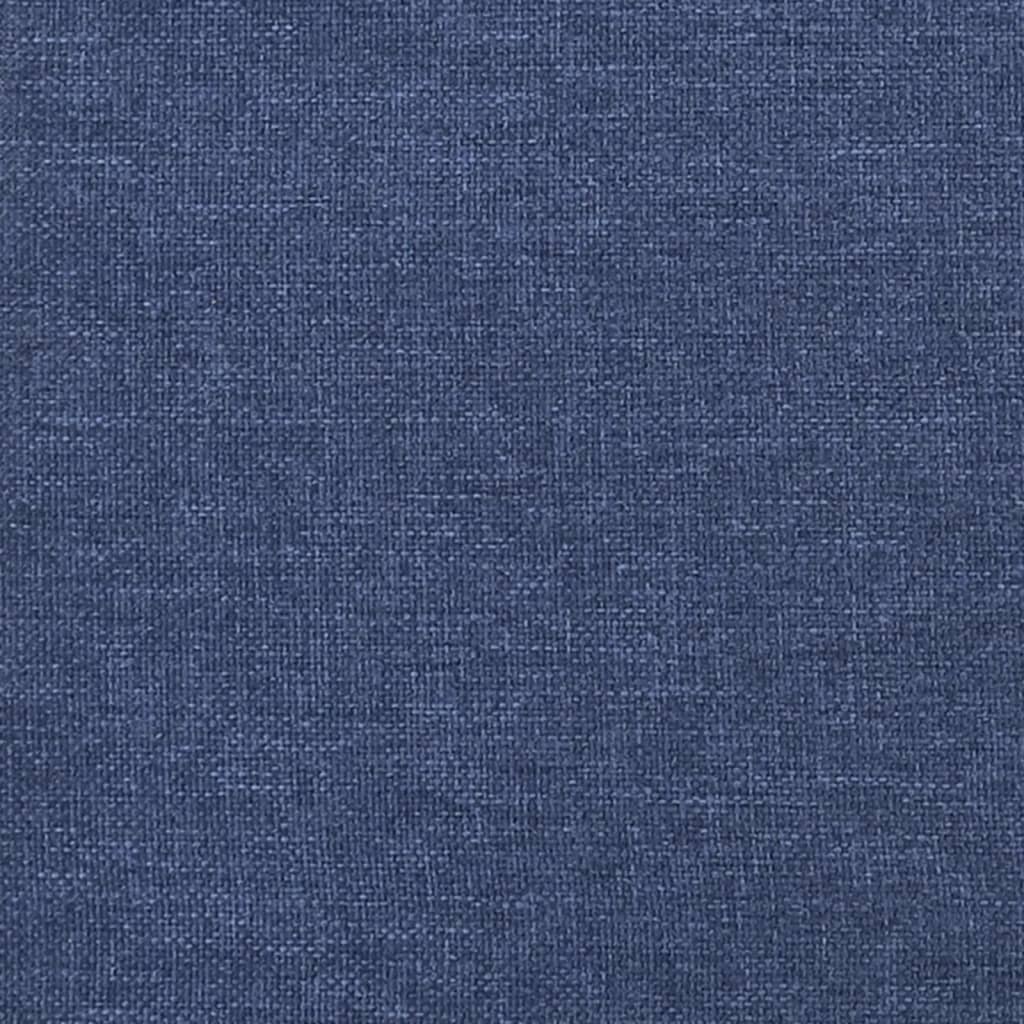 Tăblie de pat, albastru, 90x5x78/88 cm, textil