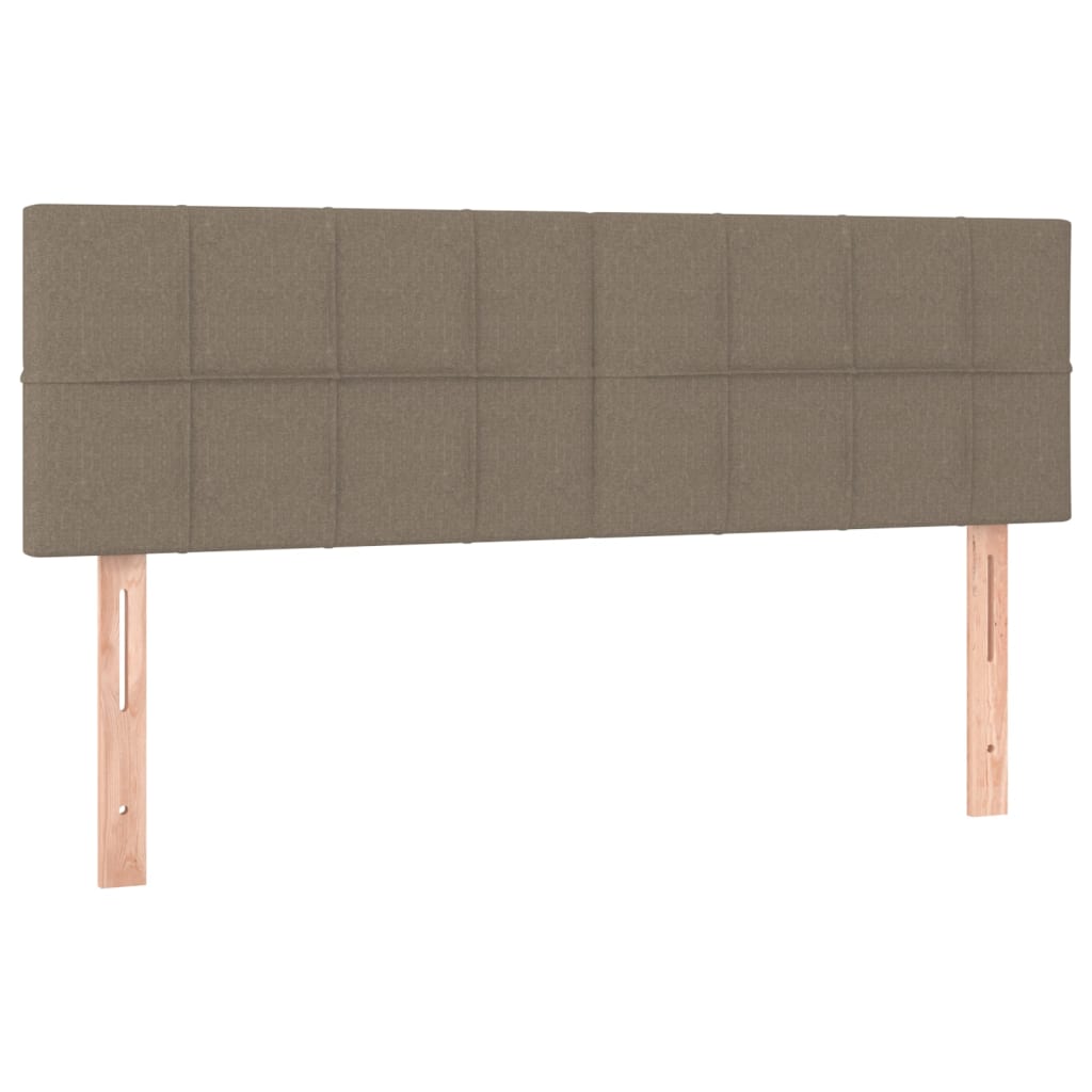 Tăblii de pat, 2 buc., gri taupe, 72x5x78/88 cm, textil