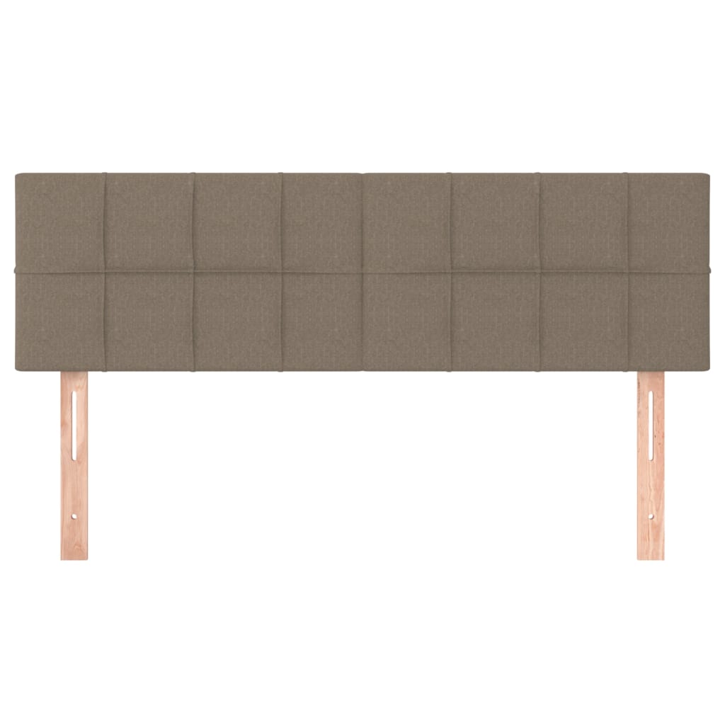 Tăblii de pat, 2 buc., gri taupe, 72x5x78/88 cm, textil