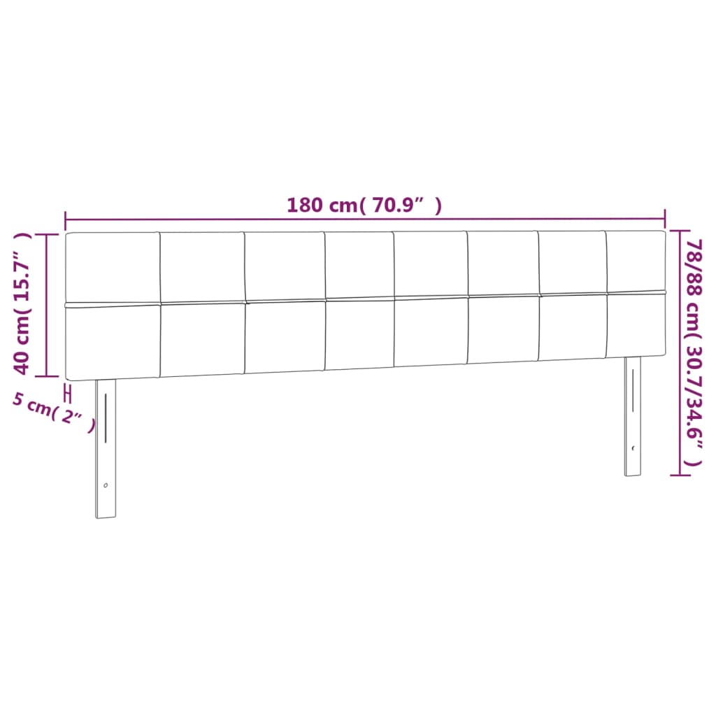 Tăblii de pat, 2 buc, negru, 90x5x78/88 cm, textil