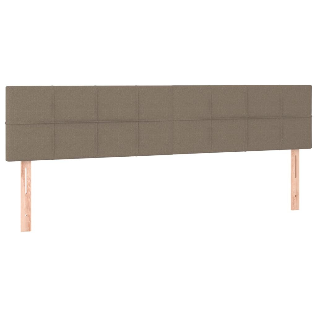 Tăblii de pat, 2 buc, gri taupe, 90x5x78/88 cm, textil