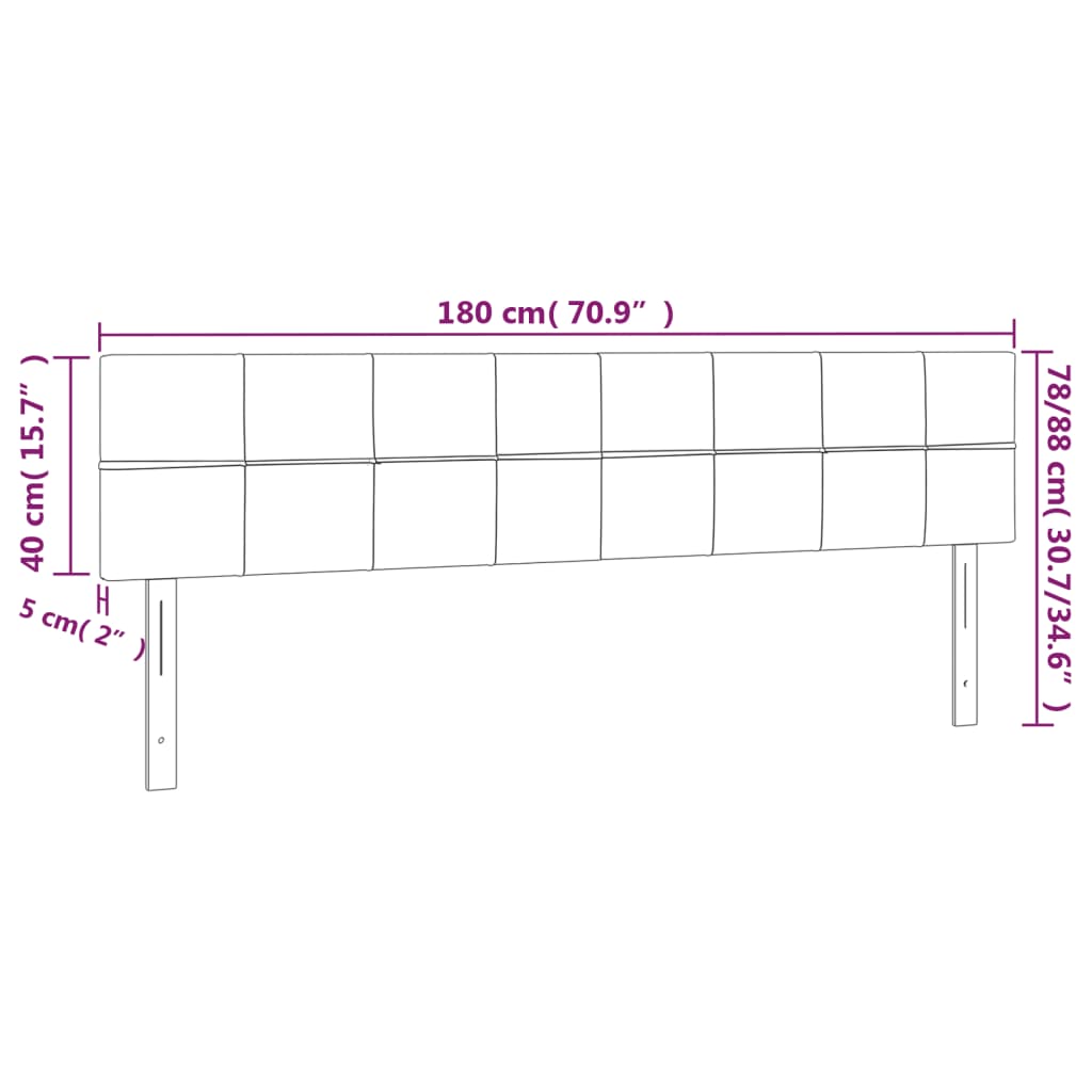 Tăblii de pat, 2 buc, albastru, 90x5x78/88 cm, textil