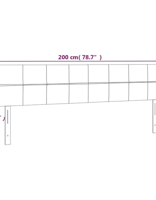 Încărcați imaginea în vizualizatorul Galerie, Tăblii de pat, 2 buc, maro închis, 100x5x78/88 cm, textil
