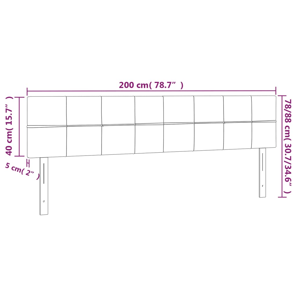 Tăblii de pat, 2 buc, albastru, 100x5x78/88 cm, textil