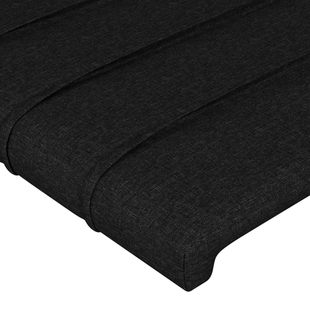 Tăblie de pat, negru, 80x5x78/88 cm, textil