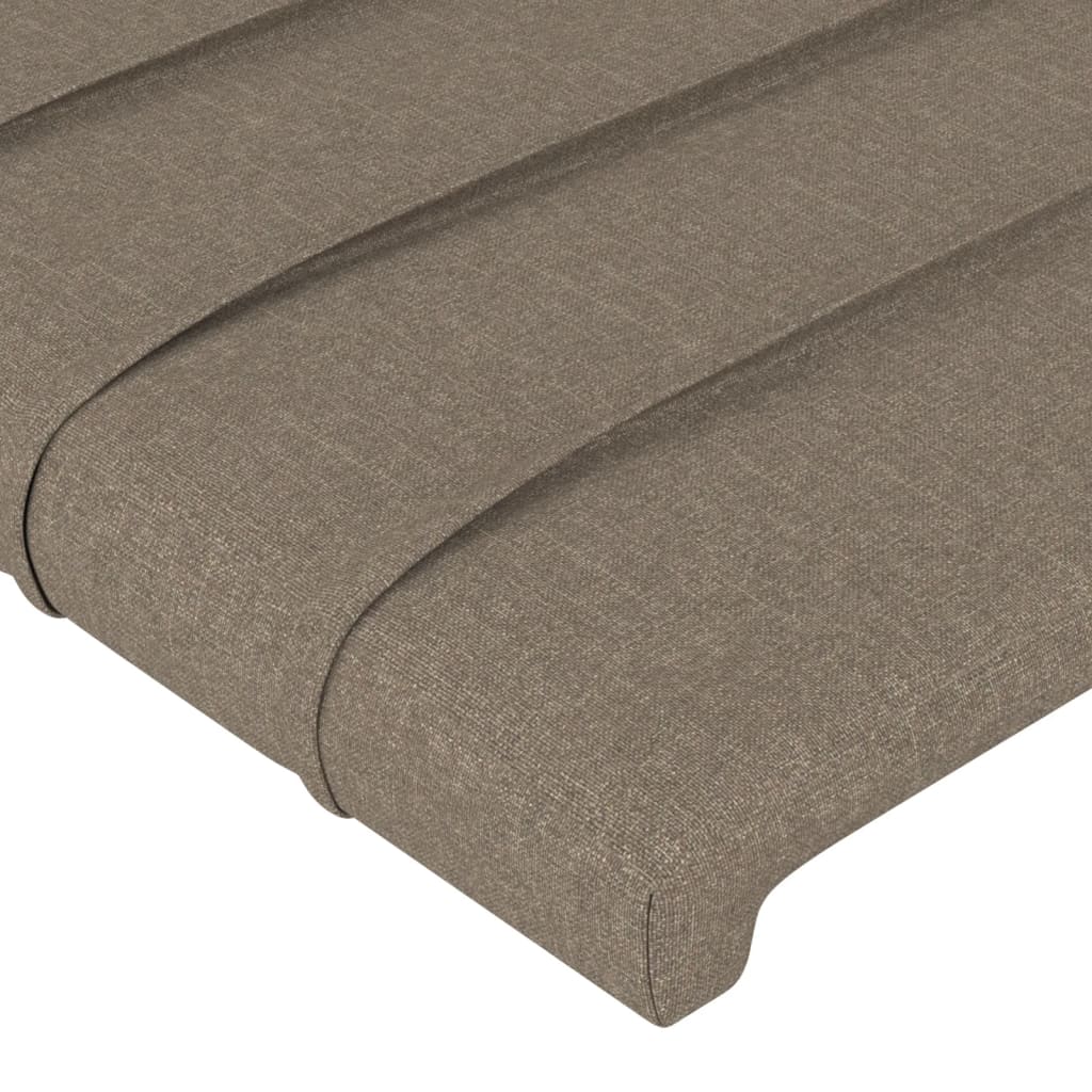 Tăblie de pat, gri taupe, 80x5x78/88 cm, textil