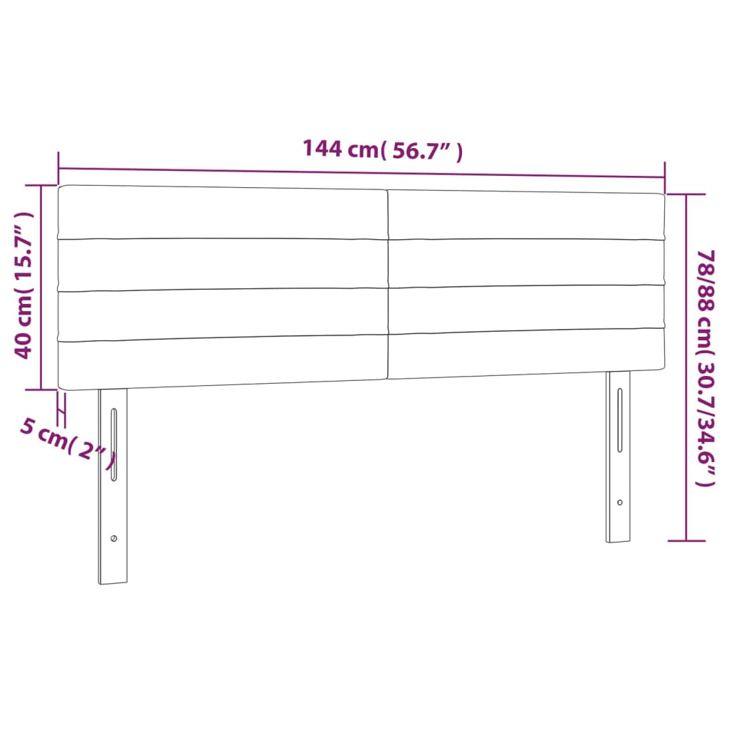 Tăblii de pat, 2 buc., gri deschis, 72x5x78/88 cm, textil