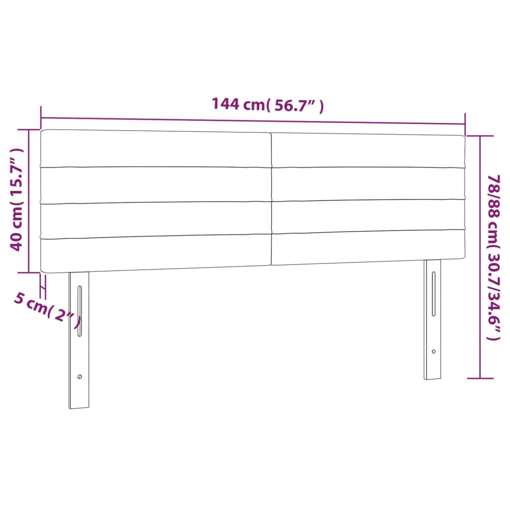 Tăblii de pat, 2 buc., maro închis, 72x5x78/88 cm, textil