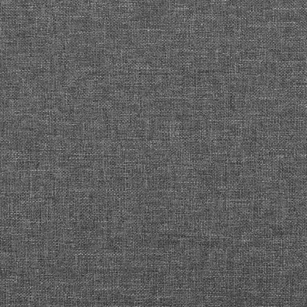 Tăblii de pat, 2 buc, gri închis, 80x5x78/88 cm, textil