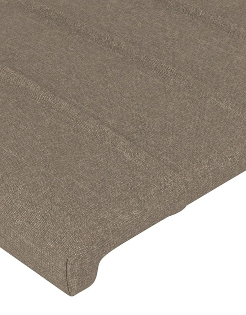 Încărcați imaginea în vizualizatorul Galerie, Tăblie de pat, gri taupe, 80x5x78/88 cm, textil
