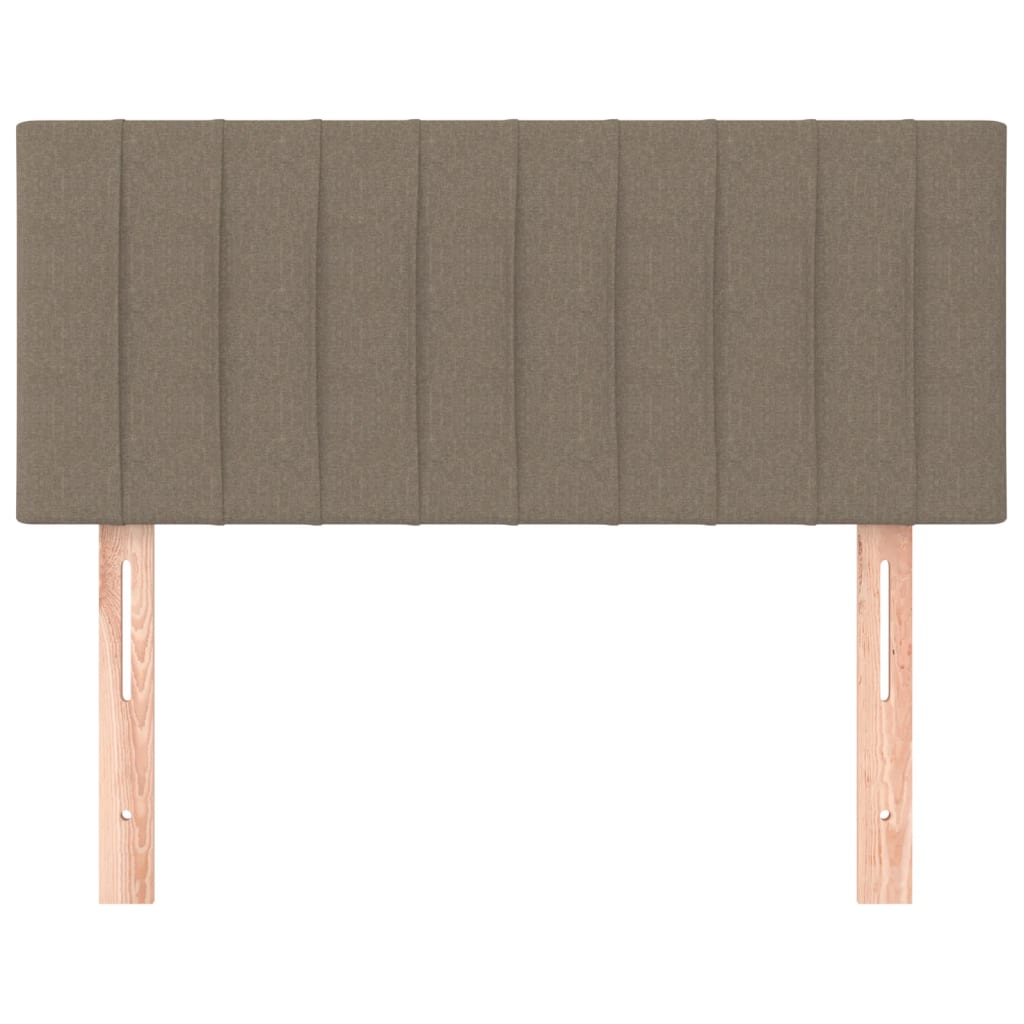 Tăblie de pat, gri taupe, 100x5x78/88 cm, textil