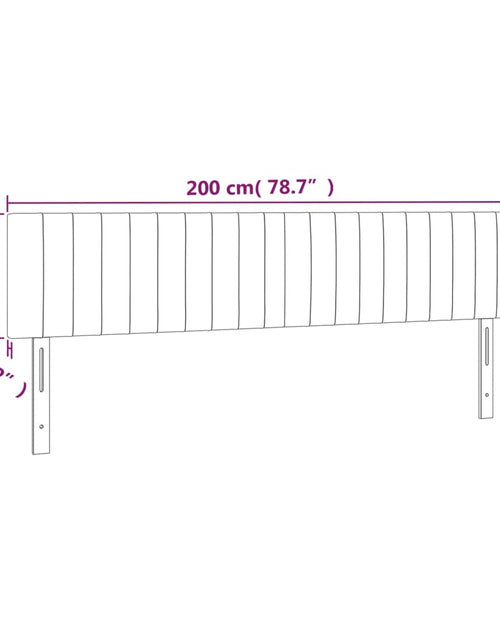 Încărcați imaginea în vizualizatorul Galerie, Tăblii de pat, 2 buc, gri închis, 100x5x78/88 cm, textil
