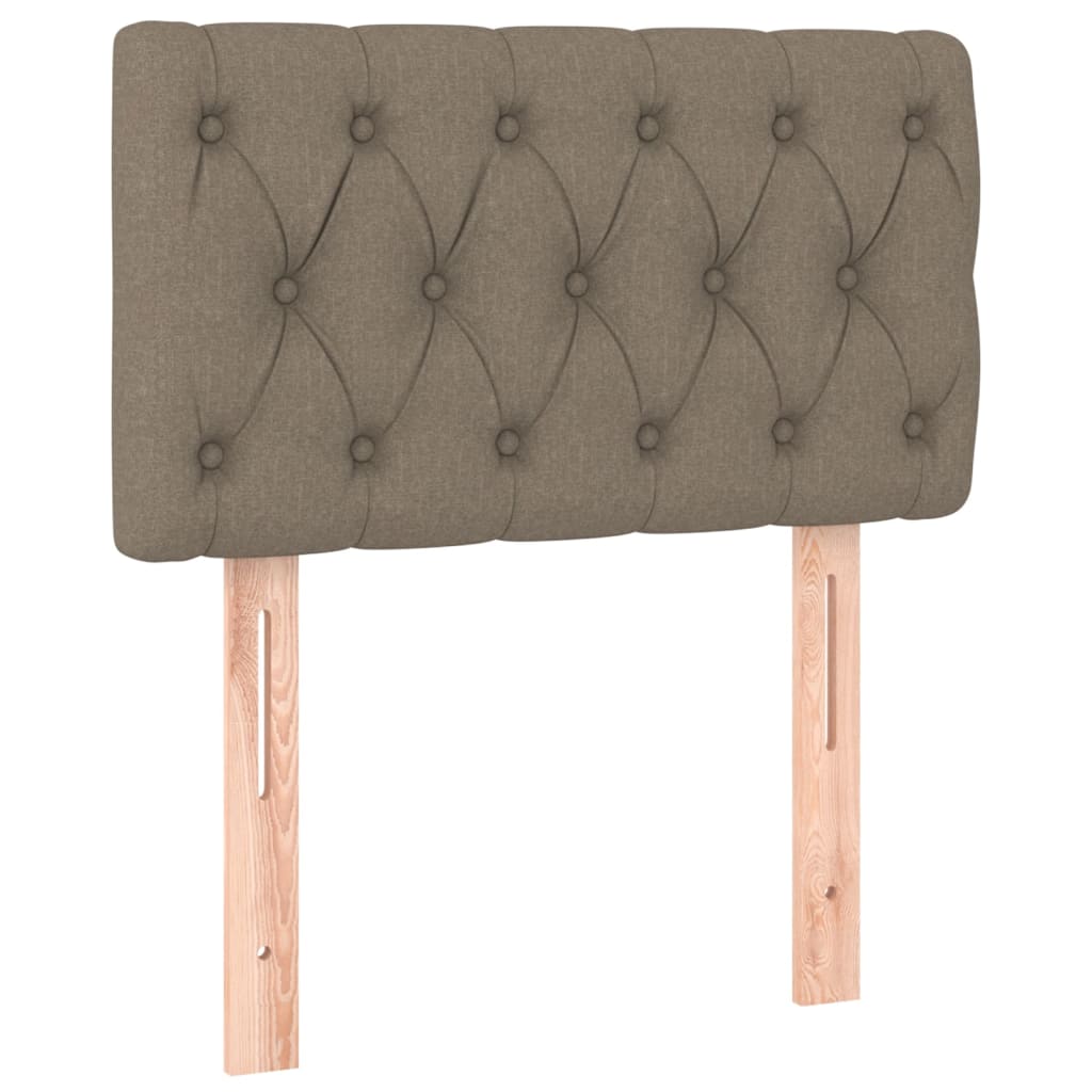 Tăblie de pat, gri taupe, 80x7x78/88 cm, textil