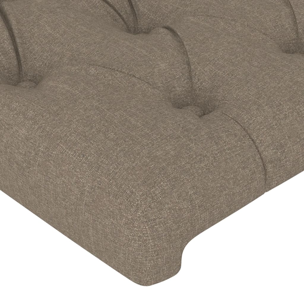 Tăblie de pat, gri taupe, 90x7x78/88 cm, textil