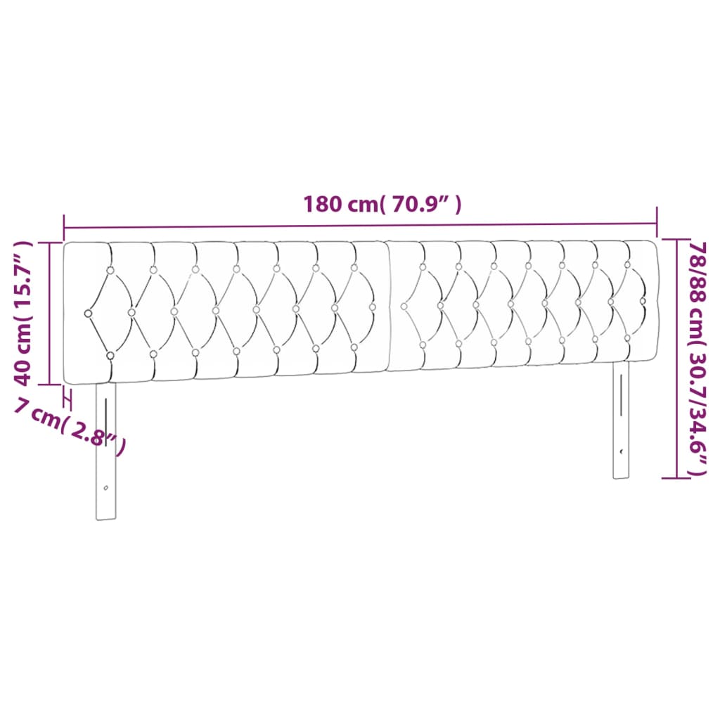 Tăblii de pat, 2 buc, negru, 90x7x78/88 cm, textil