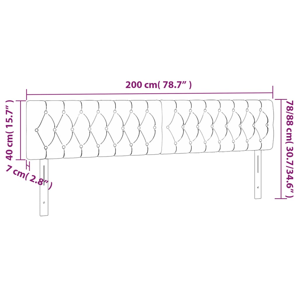 Tăblii de pat, 2 buc, roz, 100x7x78/88 cm, catifea