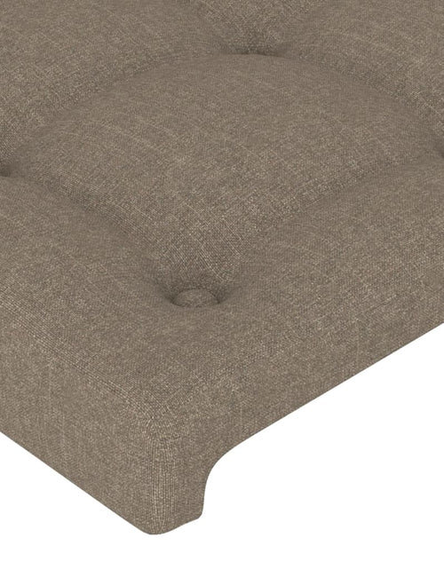 Încărcați imaginea în vizualizatorul Galerie, Tăblie de pat, gri taupe, 80x5x78/88 cm, textil
